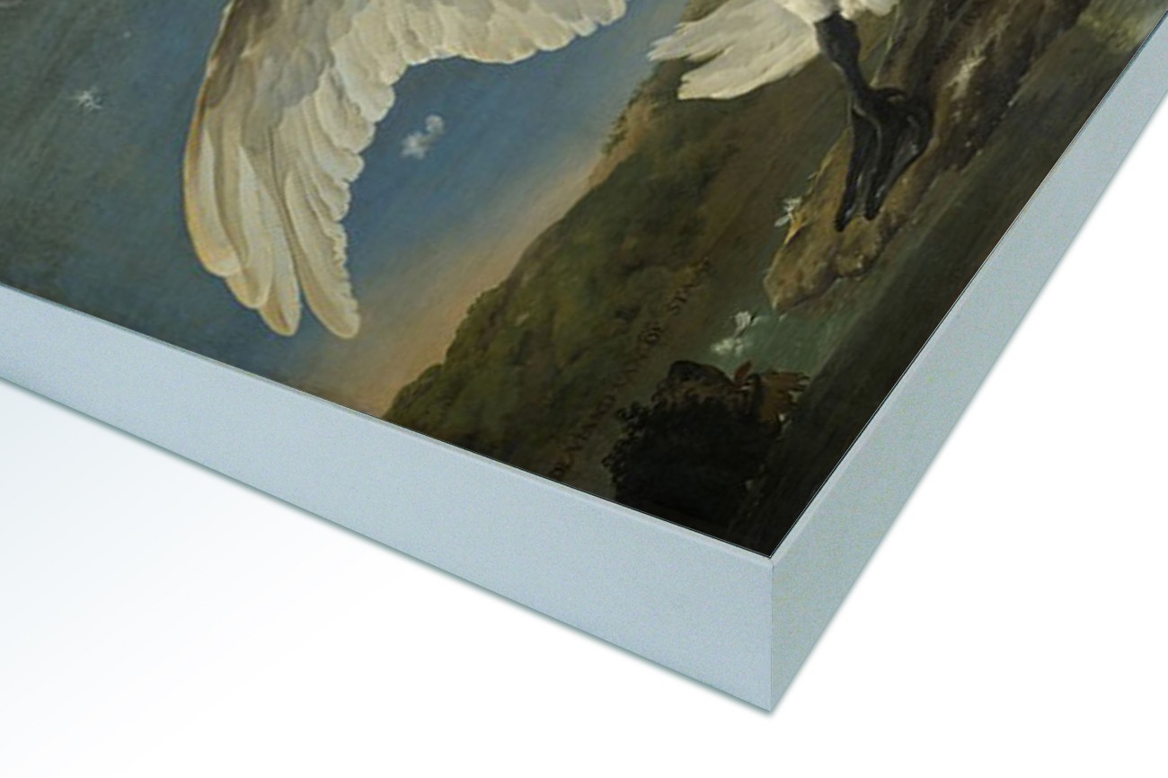 Close up textieldoek in frame gemonteerd