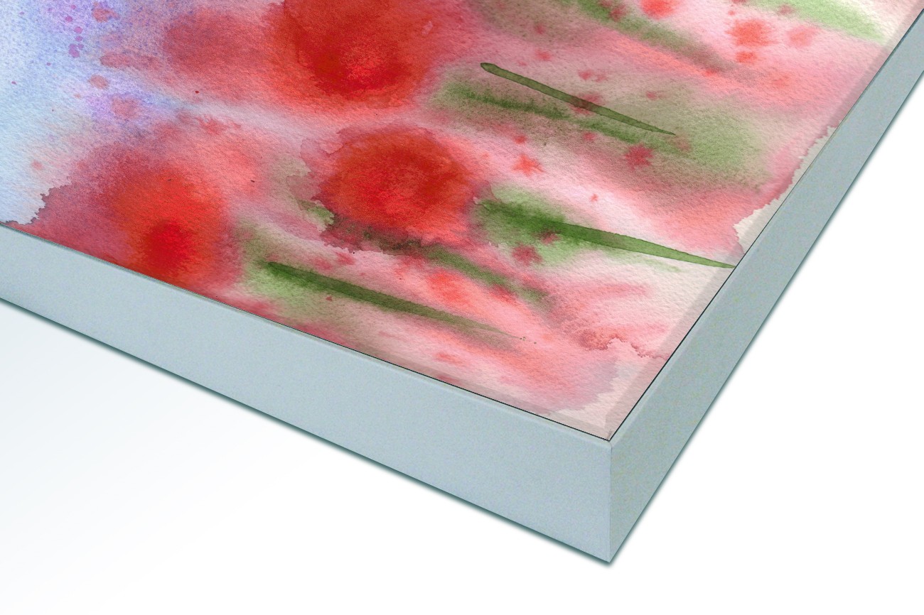 Close up textieldoek in frame gemonteerd