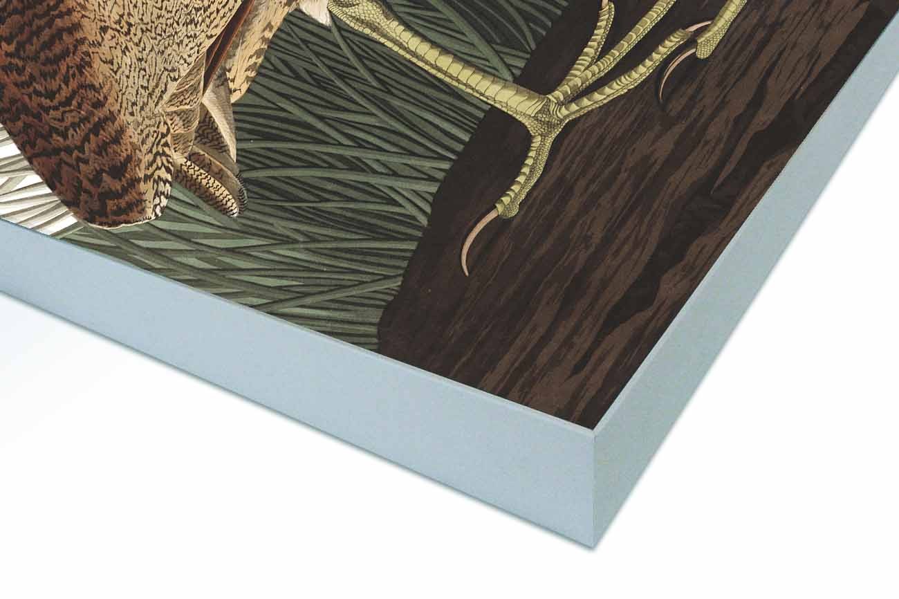 Close up textieldoek gemonteerd in frame zilver