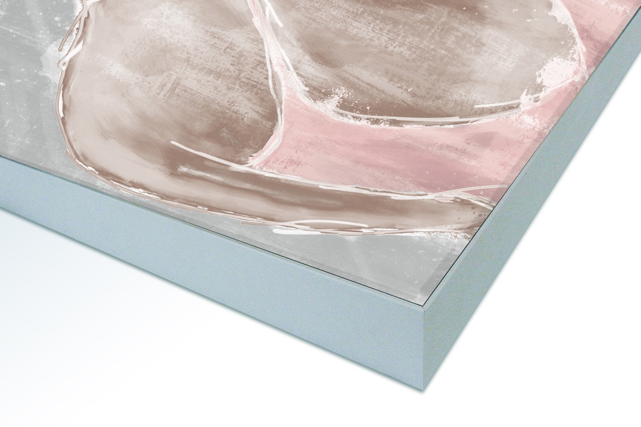 Close up textieldoek in frame gemonteerd