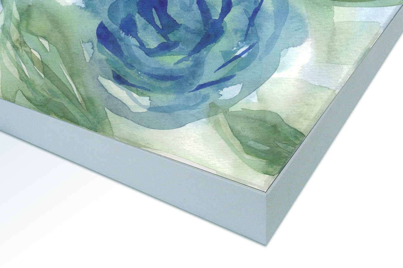 Close up textieldoek in frame gemonteerd