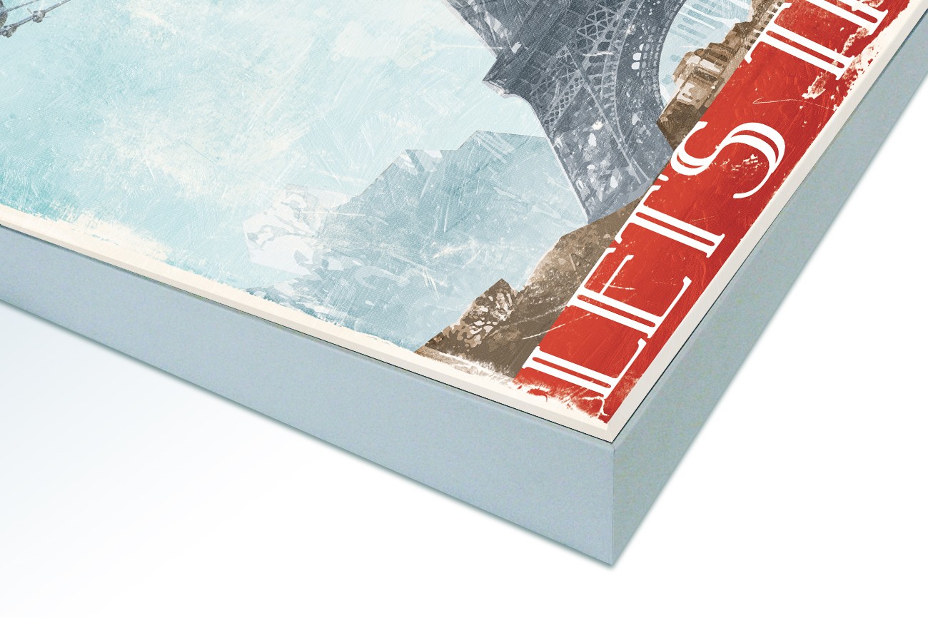 Close up textieldoek in frame gemonteerd