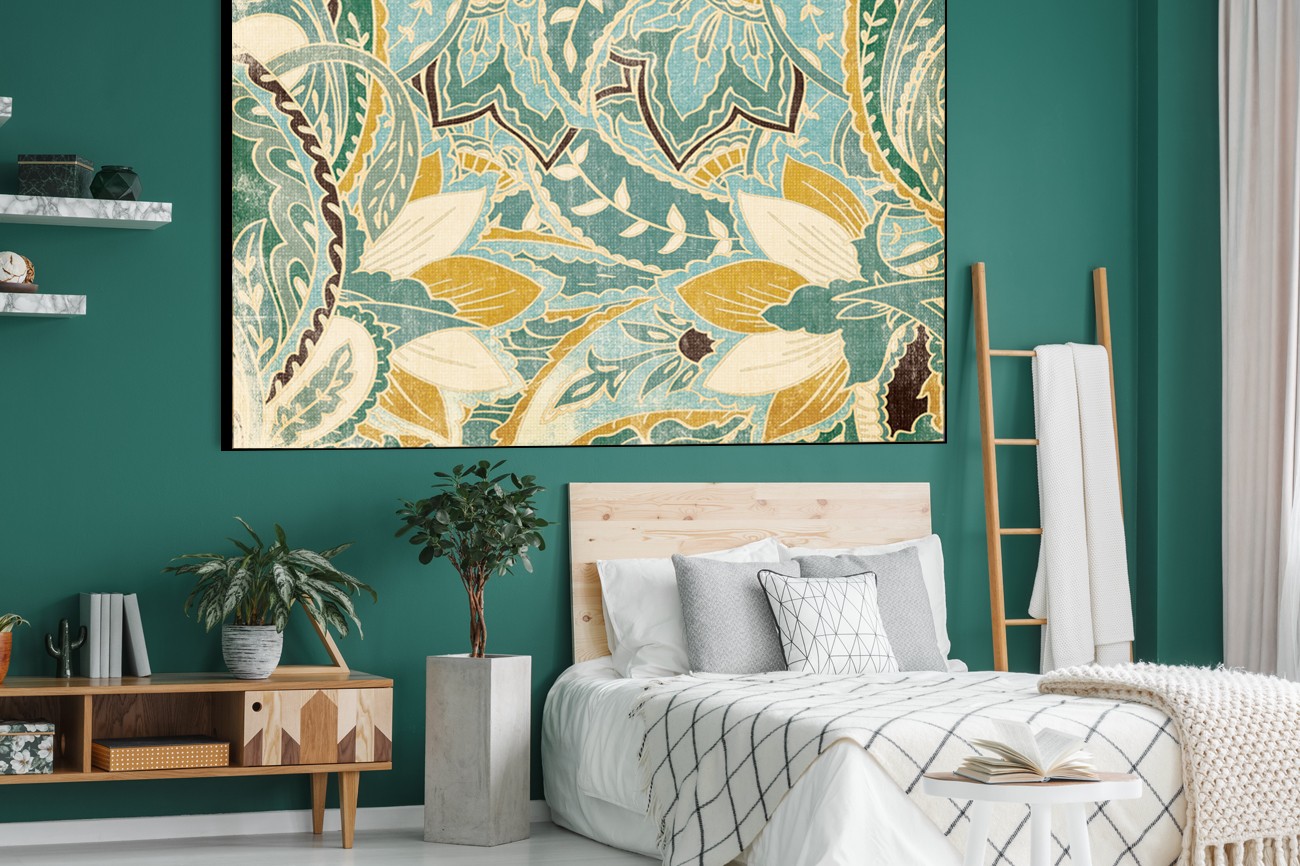 Prachtig werk van Jace grey met als titel Floral patterns I op textieldoek