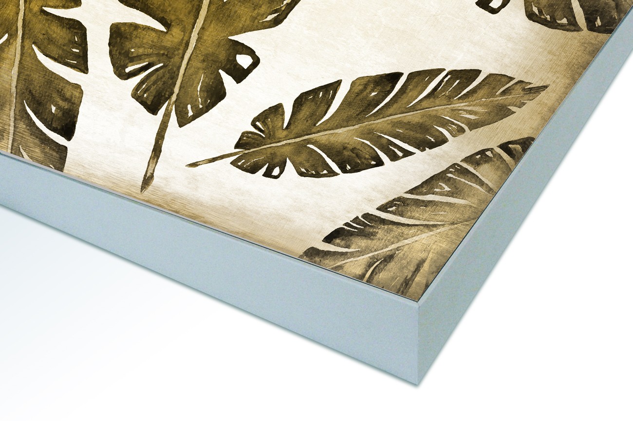 Close up textieldoek in frame gemonteerd